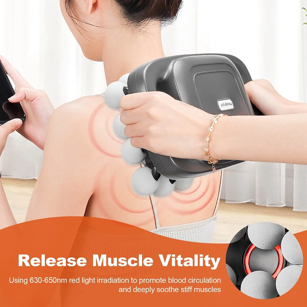 16-Head Fascia Gun High-Frequency Vibration Body Massage Gun Back and Waist Massager Neck Shoulder Massager Muscle Masajeador